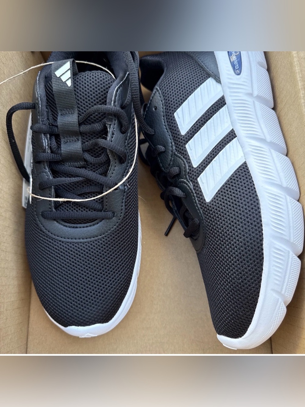 adidas Black and White Athletic Running Sneakers size 8